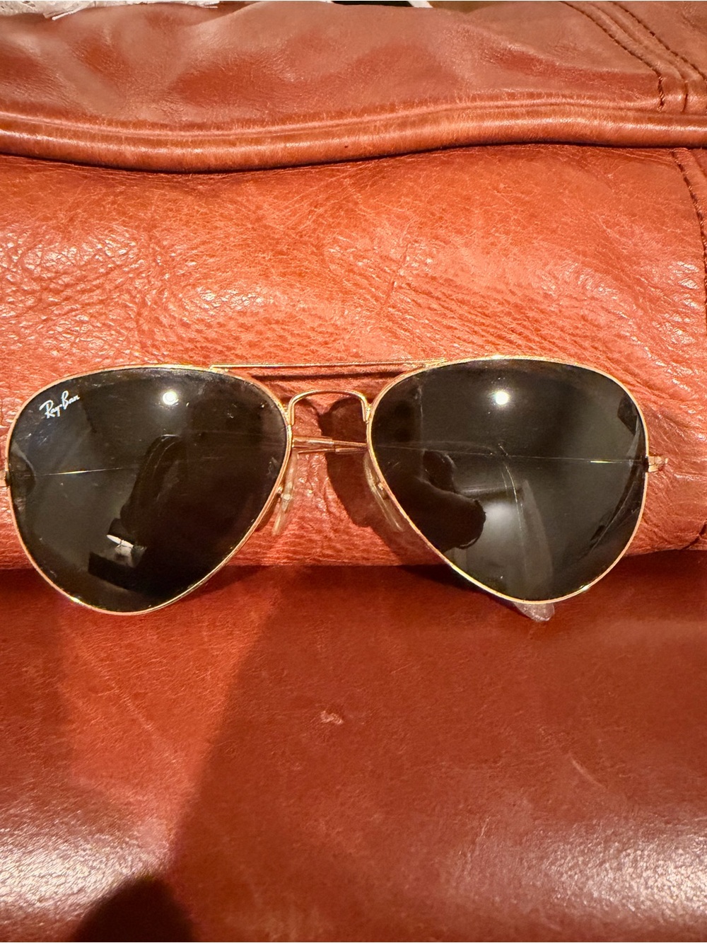 Ray-Ban Gold Frame Black Lens Aviator Sunglasses